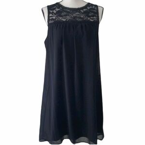 As U Wish sz S black sleeveless chiffon lace dress